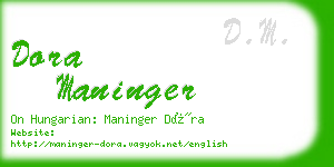 dora maninger business card